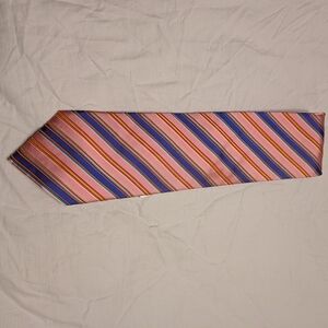 Vibrant Striped Tie in Pink and Blue
